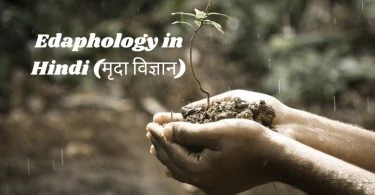 Edaphology in Hindi